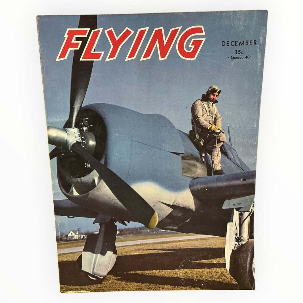 Flying Magazine December 1943 WWII Grumman Hellcat Lockheed Vega Aviation